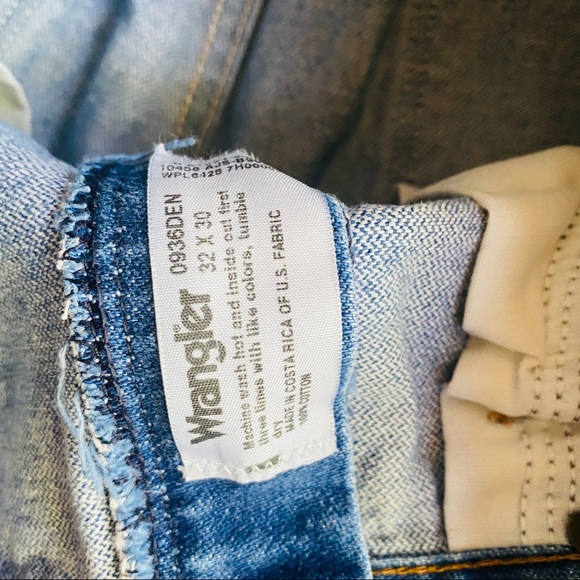 Vintage Distressed Painted Wrangler Denim Jeans Western High Rise 32 x 30 10 - Picture 7 of 7